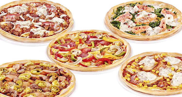 Produktbild Mega Pack 5 Pizzen 40cm + 2x1l Getränk